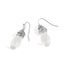 Holiday Faceted Bulb Earrings - Clear/Silver